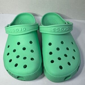 Crocs Classic Clogs "Jade Stone" Mens 5 Womens 7 Slip On Water Shoes Mint Green
